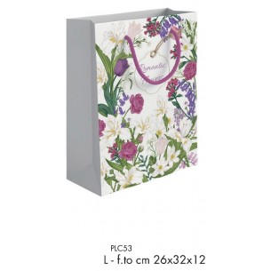 Shopper Romantic Flowers F.To 26x32+12 L di Marpimar