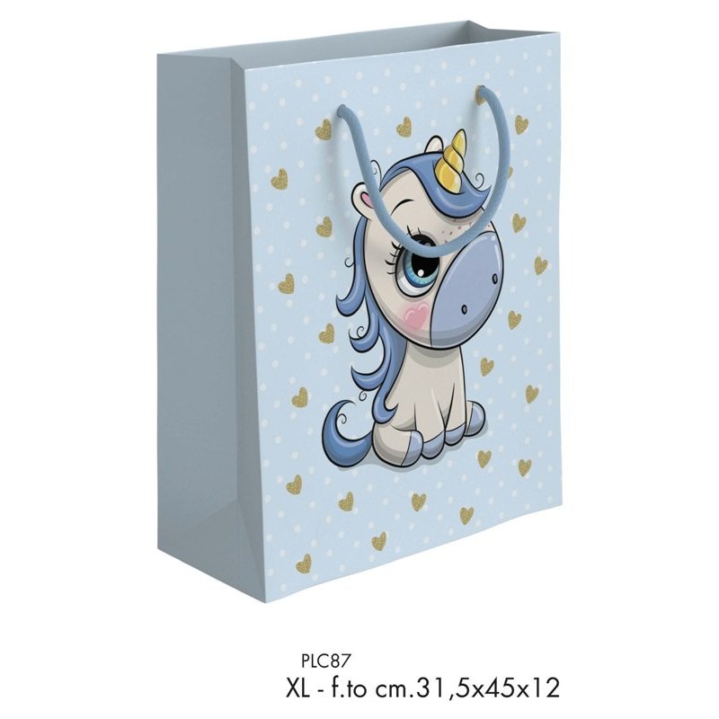 Shopper Unicorno Boy F.To 31,5x45+12 Xl di Marpimar