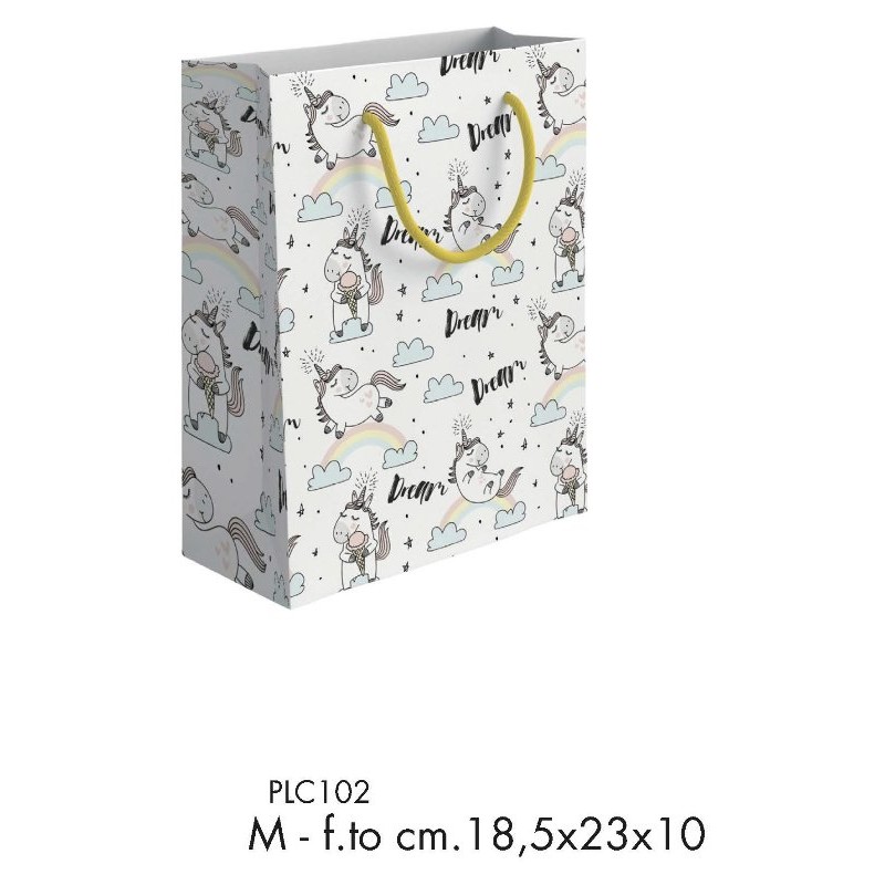 Shopper Unicorni F.To 18,5x23+10 M di Marpimar