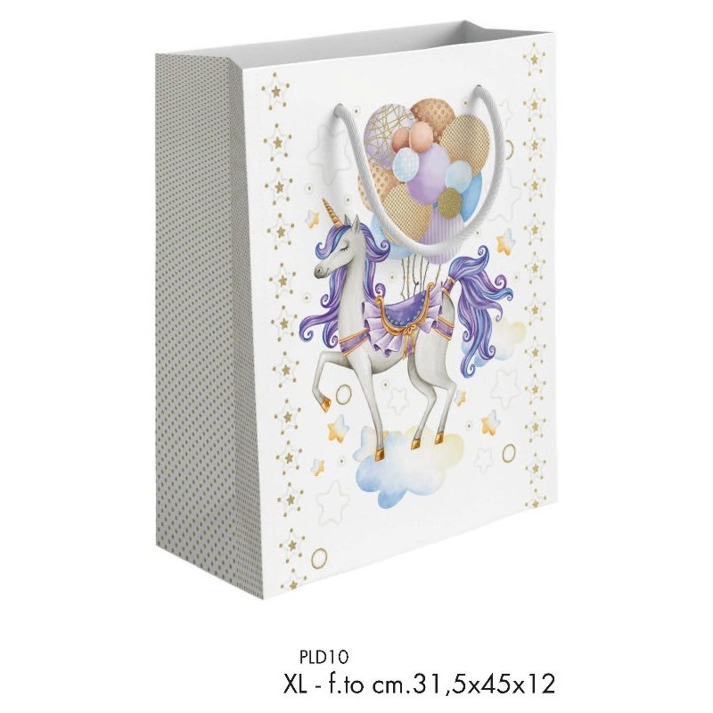 Shopper Unicorso Fin.Oro F.To 31,5x45+12 Xl di Marpimar