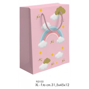Shopper Arcobaleno Girl F.To 31,5x45+12 Xl di Marpimar