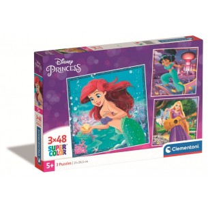 Puzzle 3x48 Square Disney Princess di Clem-37 Puzzle 3x48 Pz