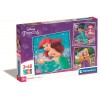 Puzzle 3x48 Square Disney Princess di Clem-37 Puzzle 3x48 Pz