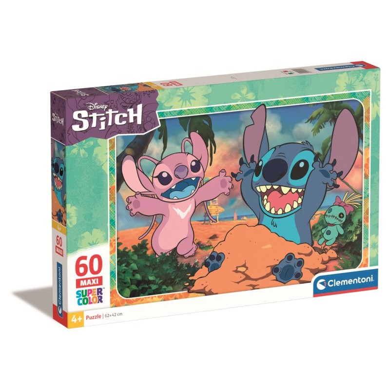 Maxipuzzle 60 Pz Stitch di Clem-30 Puzzle Maxi 60 Pz