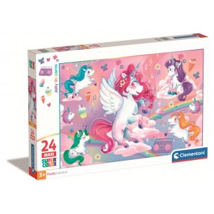 Maxipuzzle 24 Pz Jolly Unicorns di Clem-29 Puzzle Maxi 24 Pz