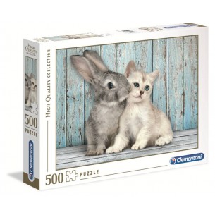 Puzzle 500 Cat & Bunny di Clem-44 Puzzle 500 Pz