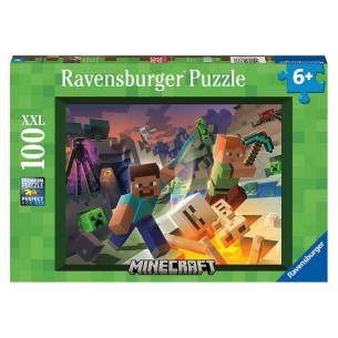 Puzzle 100 Minecraft Xxl 100 Pz di Ravensburger Puzzle 100 Pezzi Xxl