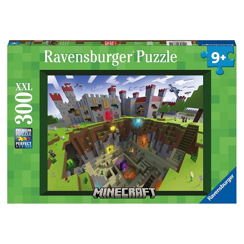 Puzzle 300 Minecraft Xxl 300 Pz di Ravensburger Puzzle 300 Pezzi Xxl