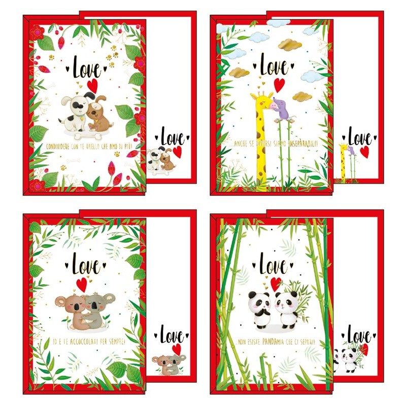 Biglietti Animals in Love di Toscana Carte Pregiate Srl