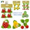 Busta 4 Clip Frutta ( Cilieg./Limone/Fragola) di Givi, Ginocchio