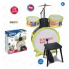 Batteria Classica 4 Elementi, con Sgabello e 2 Bacchette di Bontempi