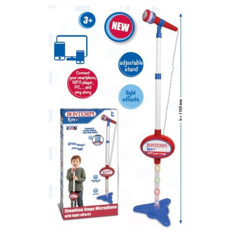 Microfono da Palcoscenico con Connessione Mp3, Effetti Luminosi e