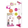 Microfono da Palcoscenico con Connessione Mp3, Effetti Luminosi e Vano Porta Smartphone. (Pink) di Bontempi