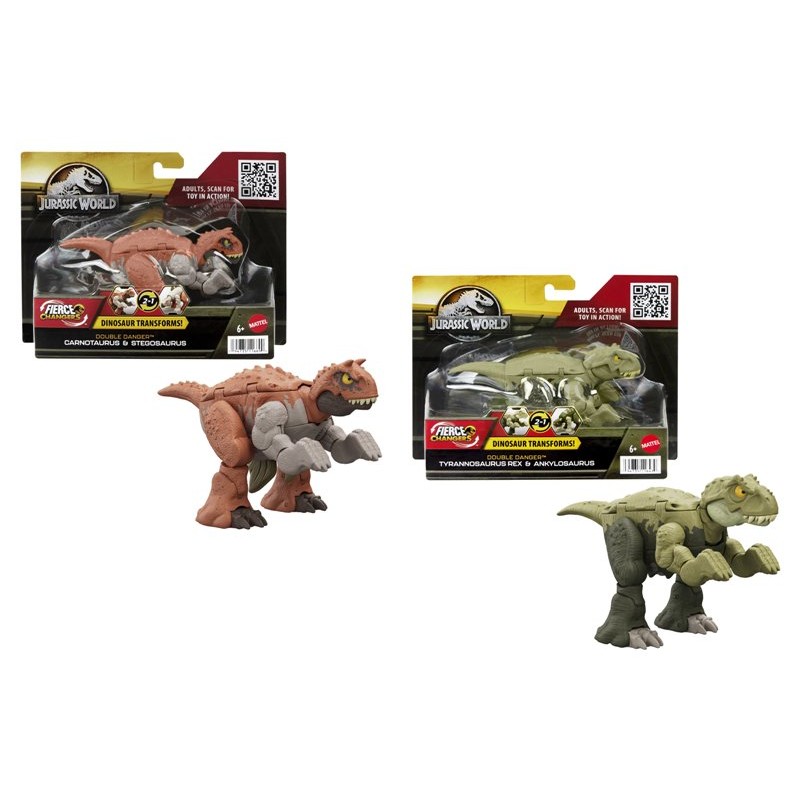 Jw Fierce Changers Doppio Pericolo Ass.To di Mattel Jurassic World