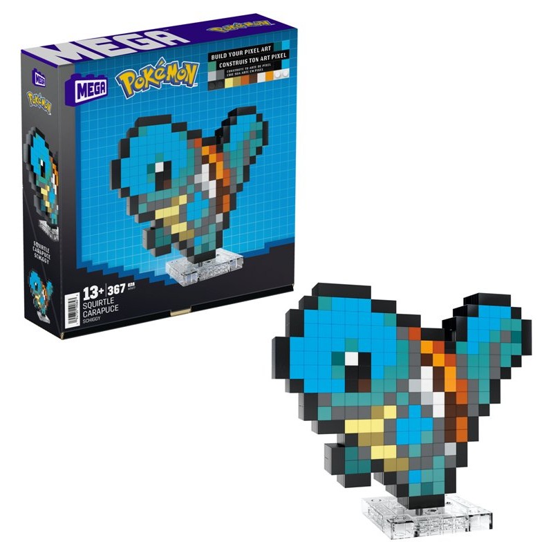 Mega Pokemon Pixel Art Squirtle di Mattel Megabloks