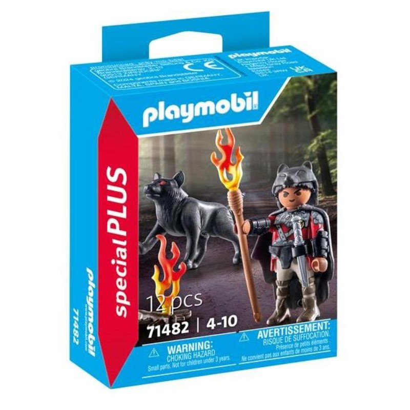 Guerriero con Lupo di Playmobil