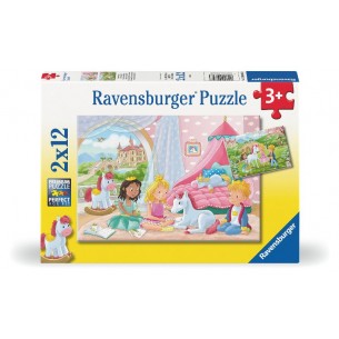 Puzzle 2 X 12 Pz Un'Amicizia Incantevole di Ravensburger Puzzle 2x12 Pz