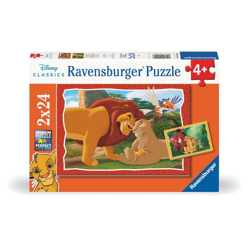 Puzzle 2x24 il Re Leone 2 X 24 Pz di Ravensburger Puzzle 2x24 Pz