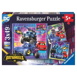 Puzzle 3x49 Batwheels 3 X 49 Pz di Ravensburger Puzzle 3x49 Pz
