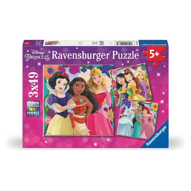 Puzzle 3x49 Disney Princess 3 X 49 Pz di Ravensburger Puzzle 3x49 Pz