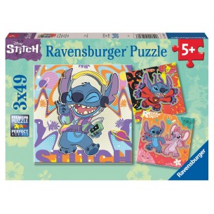 Puzzle 3x49 Disney Stitch 3 X 49 Pz di Ravensburger Puzzle 3x49 Pz