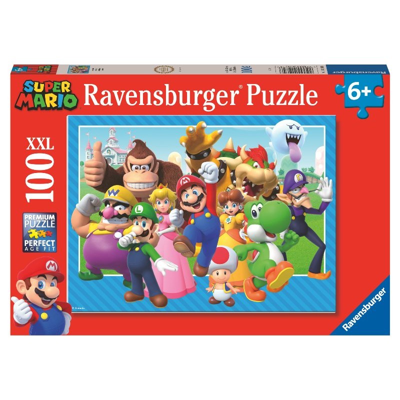 Puzzle 100 Super Mario Xxl 100 Pz di Ravensburger Puzzle 100 Pezzi Xxl