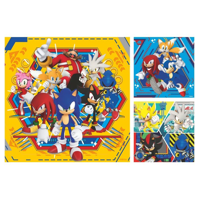 Puzzle 3x49 Sonic 3 X 49 Pz di Ravensburger Puzzle 3x49 Pz