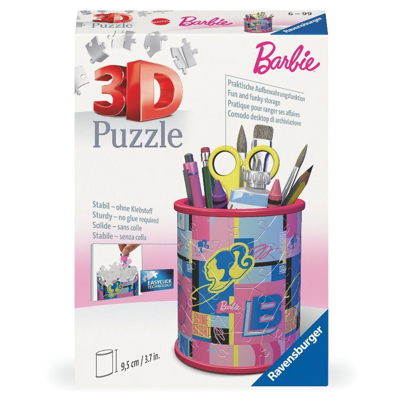 Puzzle 3d Portapenne Barbie di Ravensburger Puzzle 3d