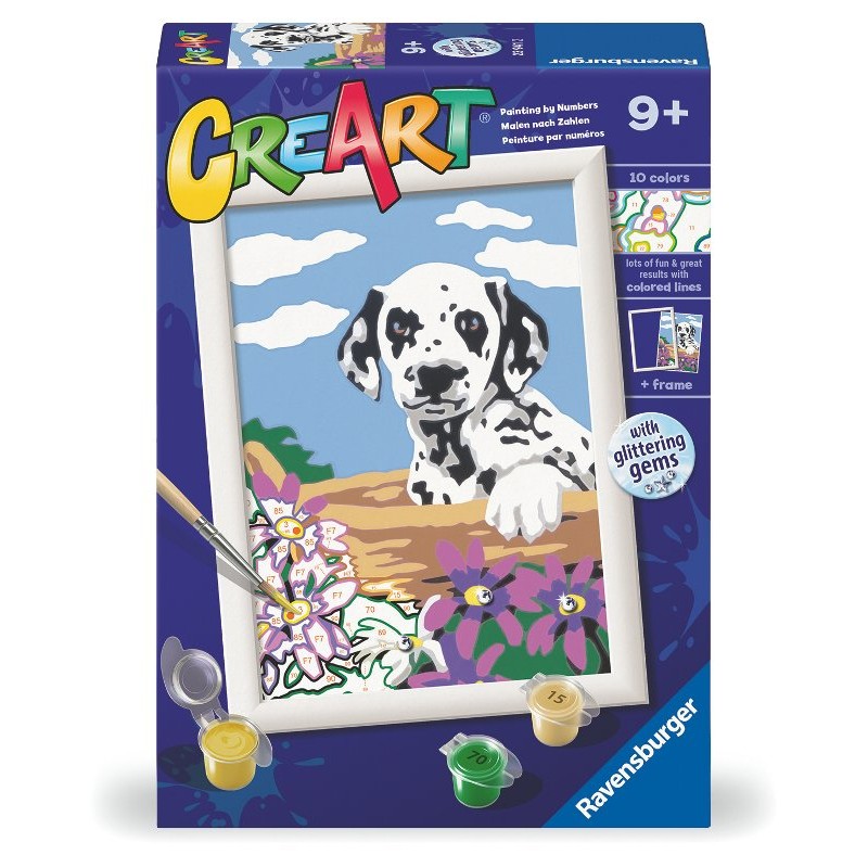Creart Dalmata con Fiori di Ravensburger Creart Kids