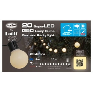 Catena Lineare Party 20 Led Bianco Caldo 10m di Lotti