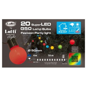 Catena Lineare Party 20 Led Colorati 10m di Lotti