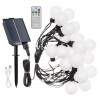 Catena Solare 20 Lampadine Bianco con Telecomando di Lotti