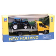 1/36 Iveco Daily Roll-Off With New Holland Farm Tractor T6, Skid Streer L228,B110c di New-Ray