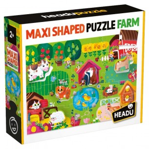 Maxi Shaped Puzzle Farm di Headu Educational Puzzle