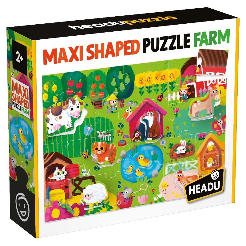 Maxi Shaped Puzzle Farm di Headu Educational Puzzle