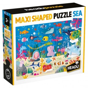 Maxi Shaped Puzzle Sea di Headu Educational Puzzle