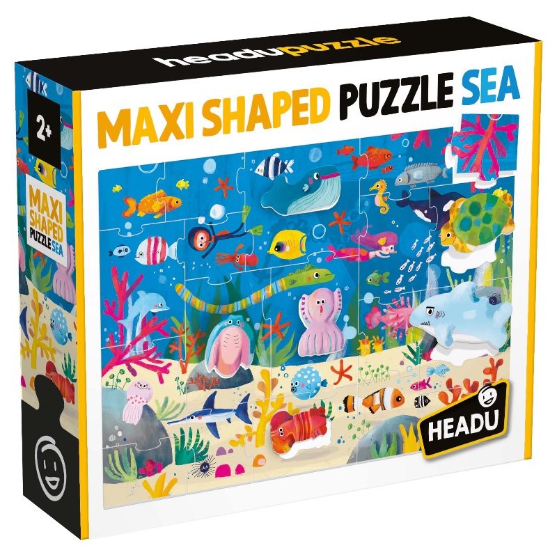 Maxi Shaped Puzzle Sea di Headu Educational Puzzle