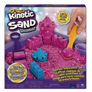 Kinetic Sand Playset Castello di Sabbia Shimmer Rosa di Spinmaster Kinetic Sand