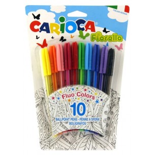 Blister 10 Penne Colori Assortiti Sfera Fiorella di Universal