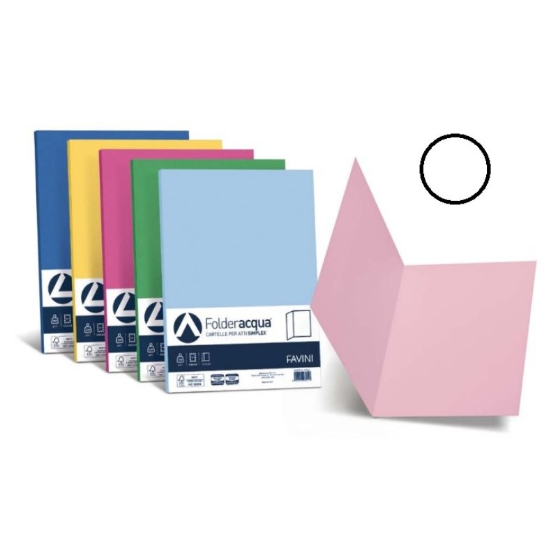 Folder S 200 Bianco (Confezione 50 Cartelline Semplici Cartatti 200gr Bianco) di Favini