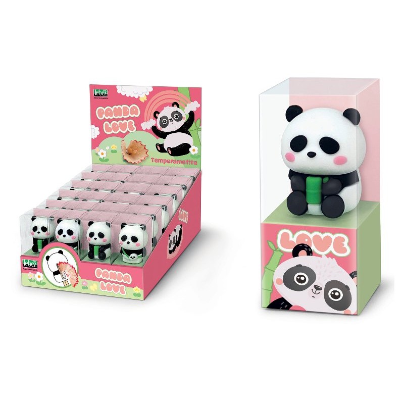 Maped Shaker Temperamatite Con Contenitore, Design Panda E Pinguino, Confezione Da 25 Pezzi Misti
