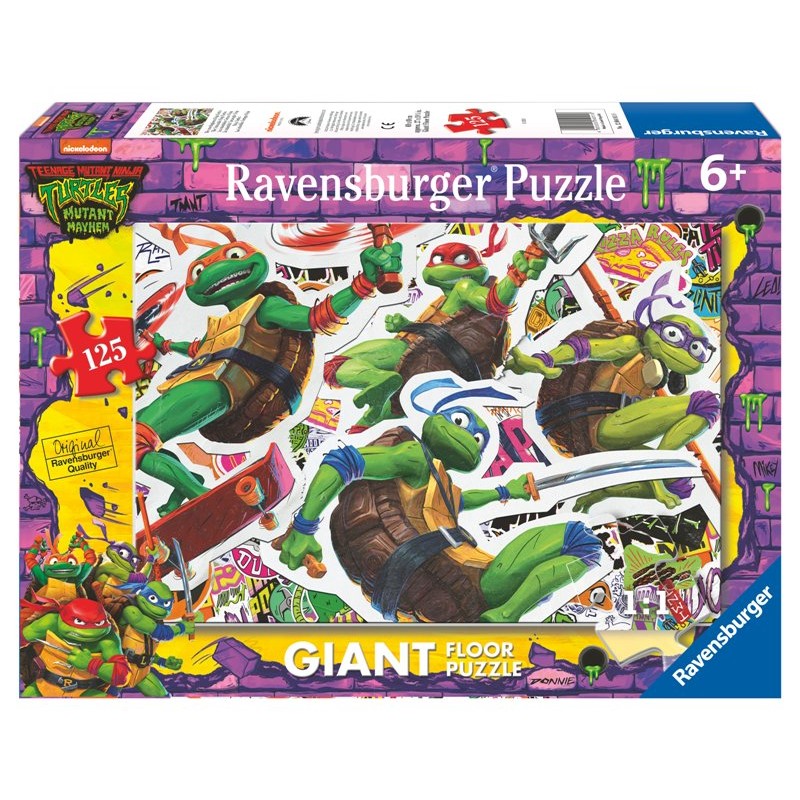 Puzzle Maxi 125 Teenage Mutant Ninja Turtles 125 Pz di Ravensburger Puzzle 125 Pz Giant