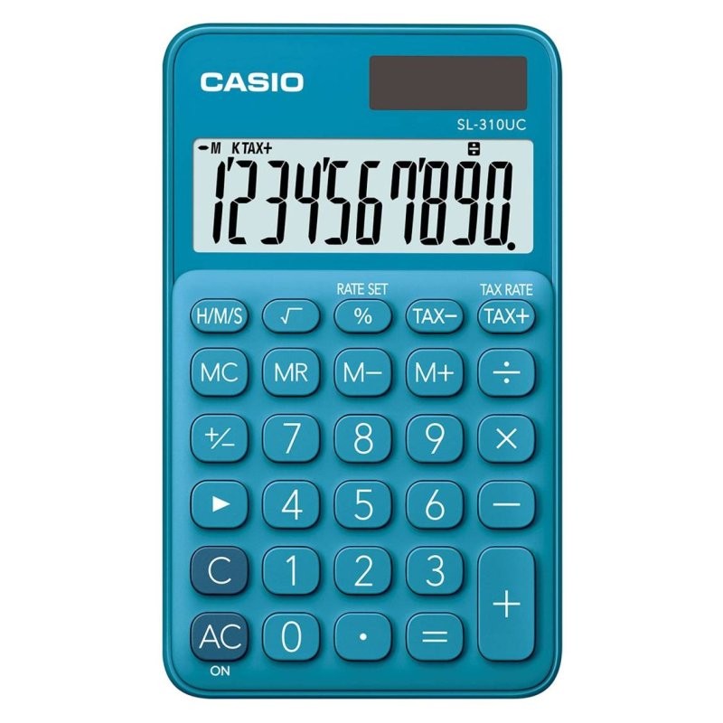 Calcolatrice Tascabile Casio 10 Cifre Blu