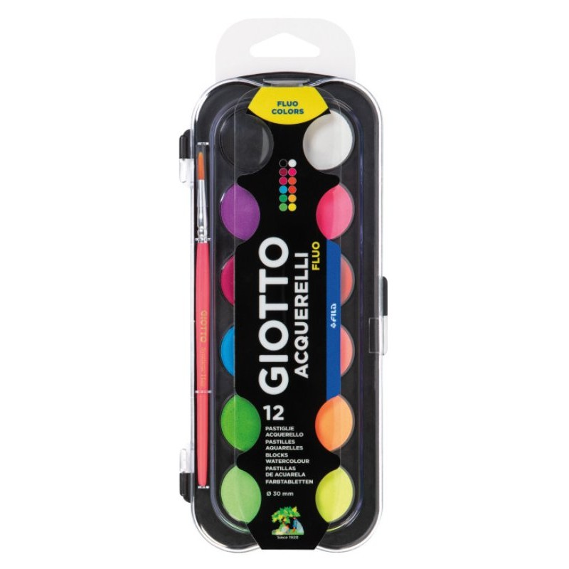 Acquerelli Fluo Giotto 12 di Fila