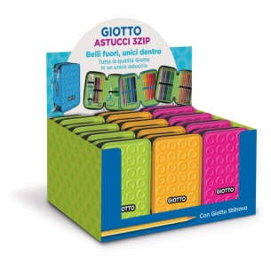 Astuccio Pieno Giotto Tinta Unita 3 Zip di Fila