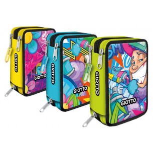Astuccio Triplo Giotto Young Street con Pastelli Supermina di Fila