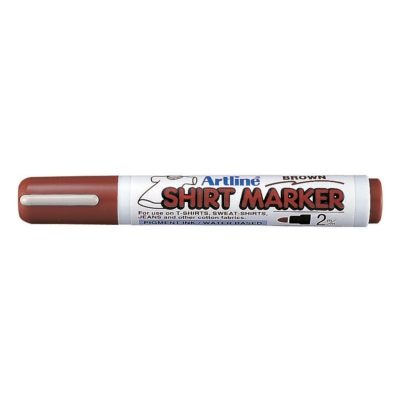 T-Shirt Marker Tessuto Marrone di Osama