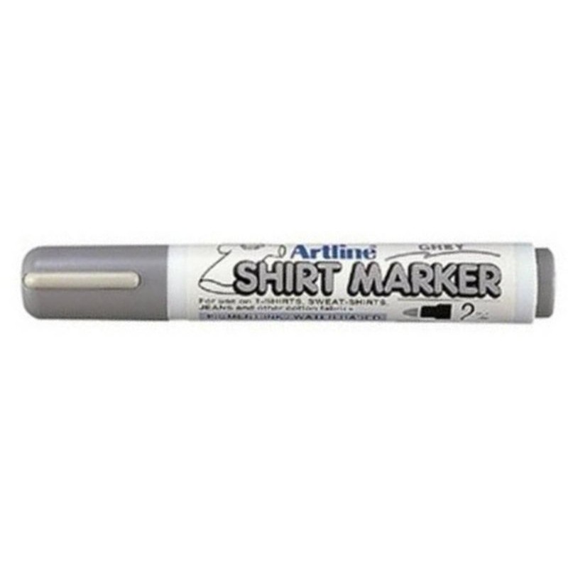 T-Shirt Marker Tessuto Grigio di Osama