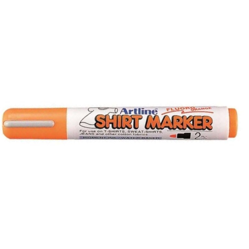 T-Shirt Marker Tessuto Arancio Fluo di Osama