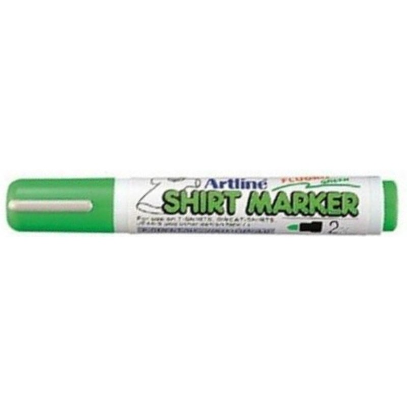 T-Shirt Marker Tessuto Verde Fluo di Osama